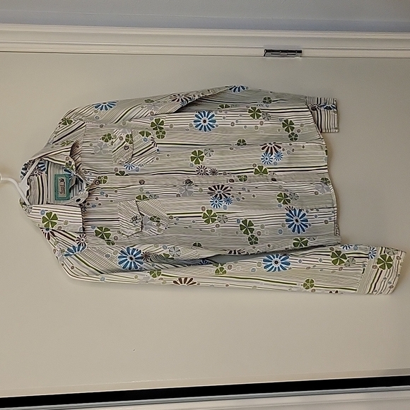 Fossil Floral MOD Coquette Snap Button Western Rodeo Show Shirt - Picture 2 of 5